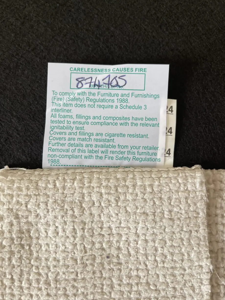 Oak furniture Land Ashby 4 Seater pillow back Cream sofa