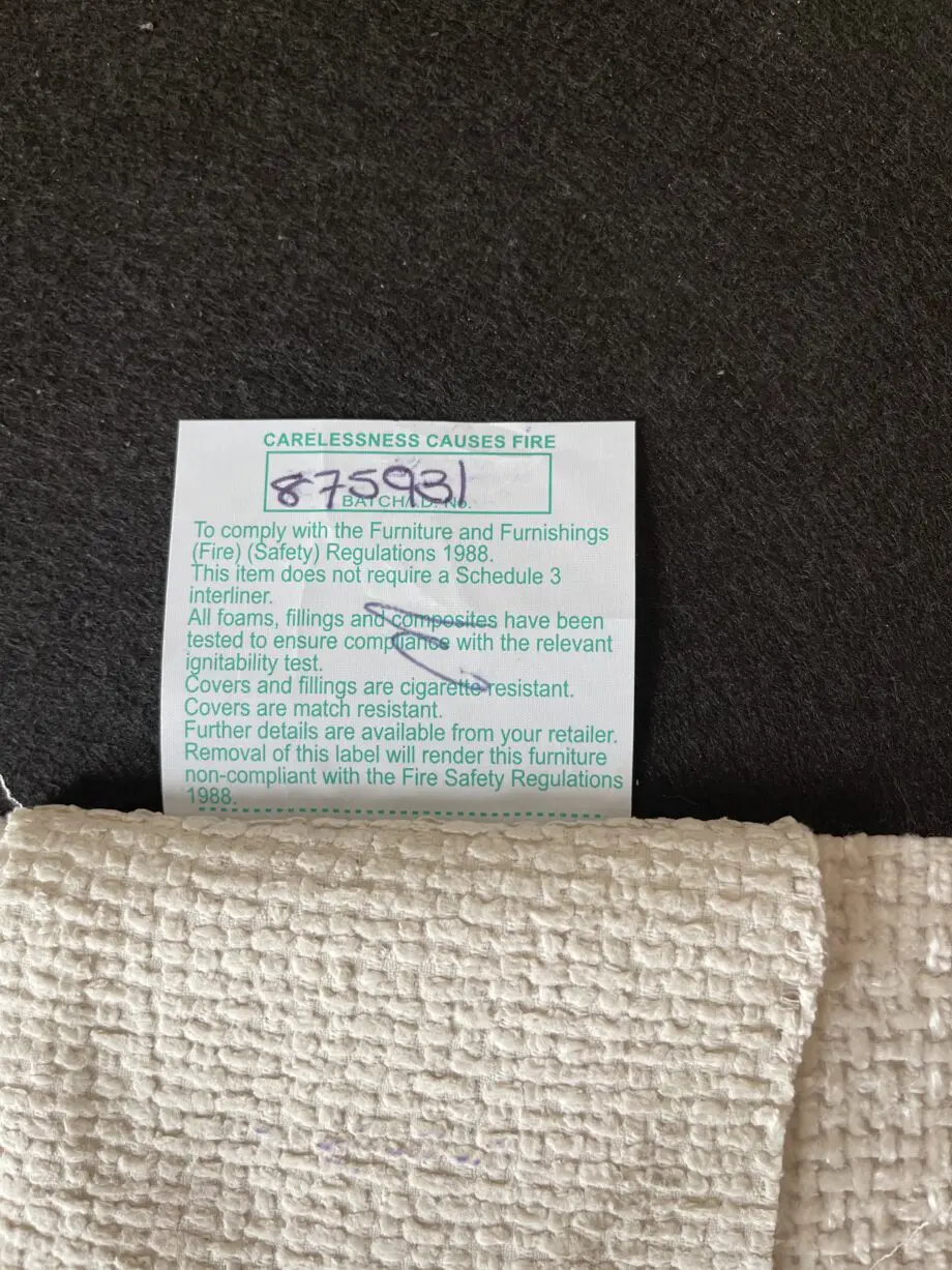 Oak furniture Land Ashby 4 Seater pillow back Cream sofa