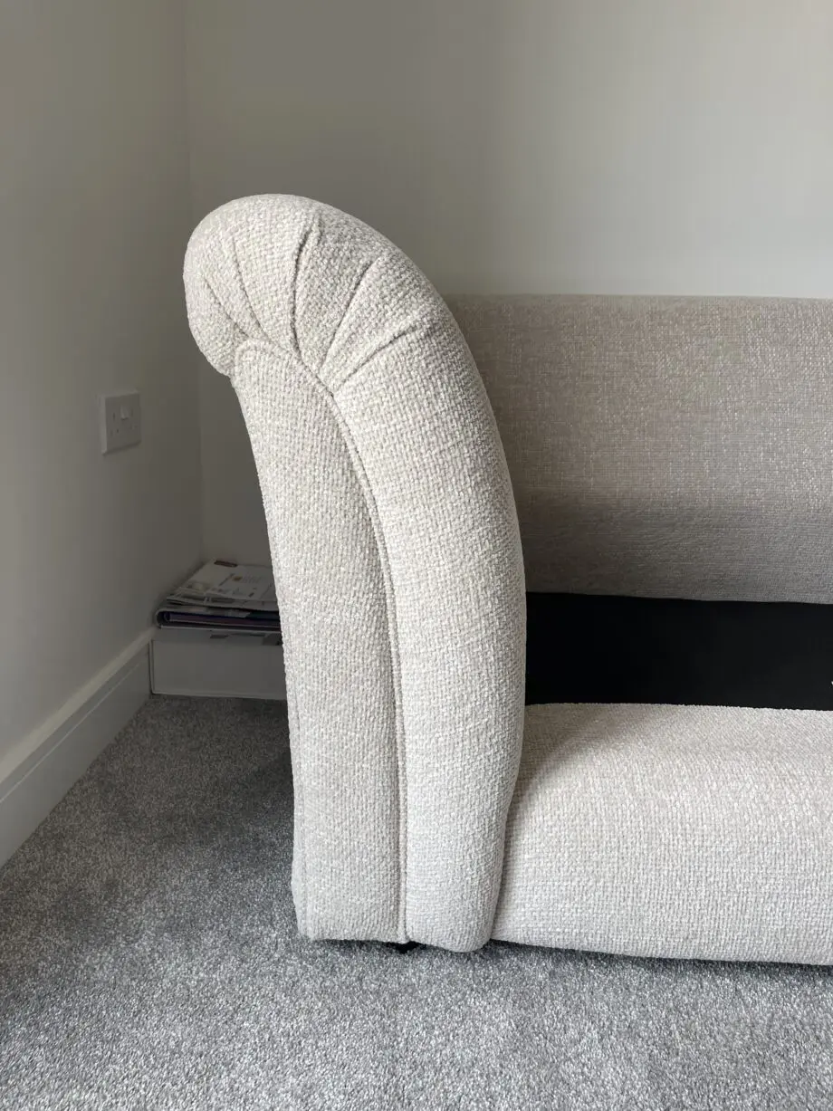 Oak furniture Land Ashby 4 Seater pillow back Cream sofa