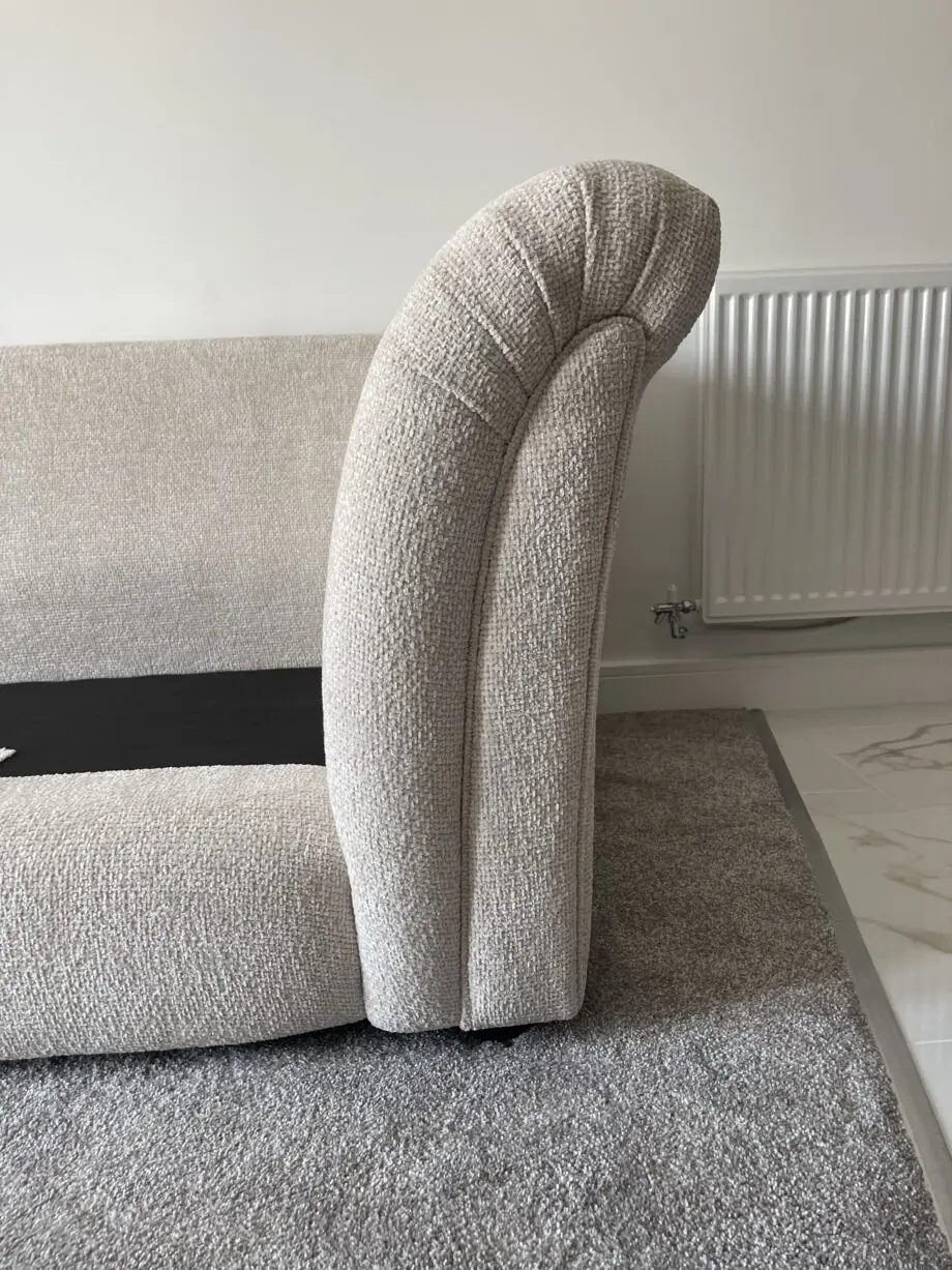 Oak furniture Land Ashby 4 Seater pillow back Cream sofa