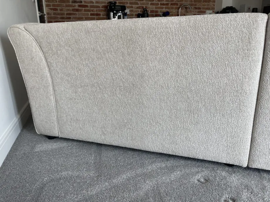 Oak furniture Land Ashby 4 Seater pillow back Cream sofa