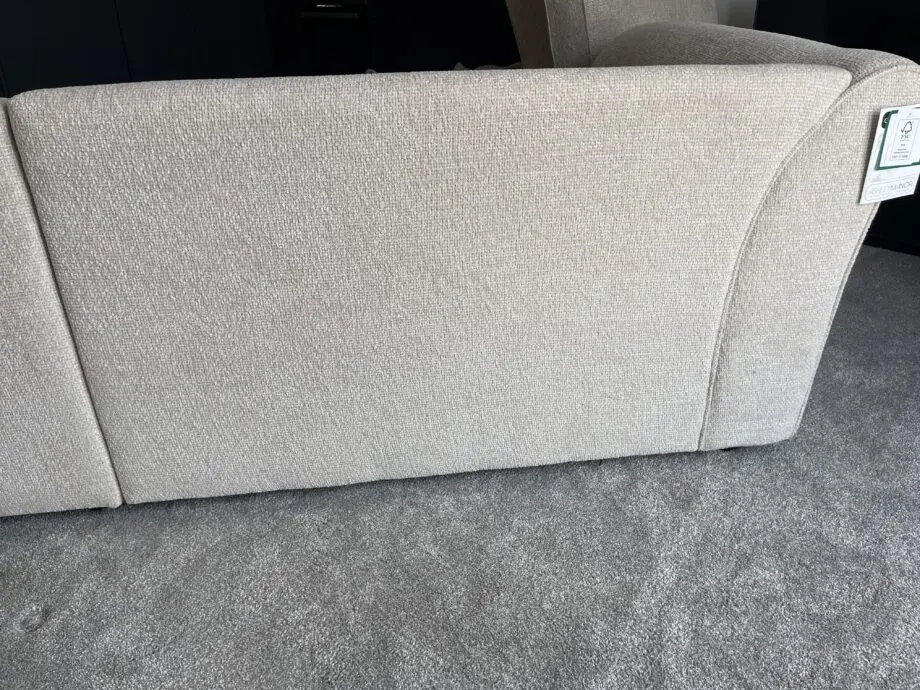 Oak furniture Land Ashby 4 Seater pillow back Cream sofa