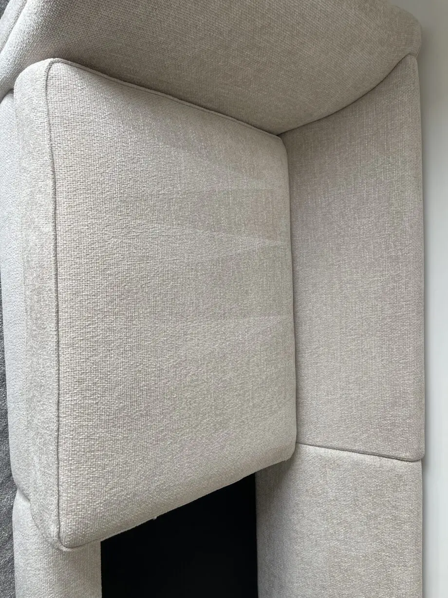 Oak furniture Land Ashby 4 Seater pillow back Cream sofa