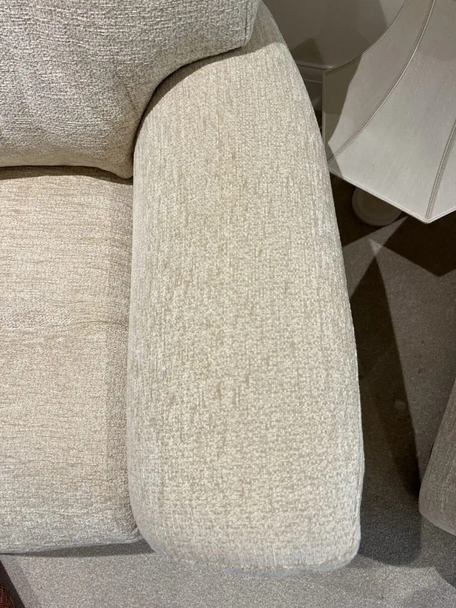 Parker Knoll Hudson two seater sofa and two matching armchairs in Boucle Oyster