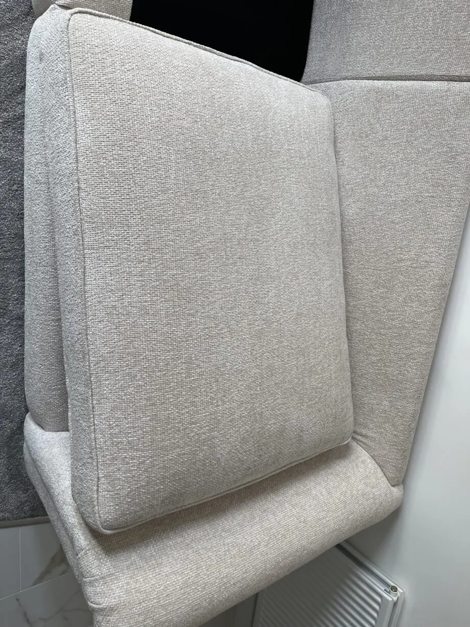 Oak furniture Land Ashby 4 Seater pillow back Cream sofa