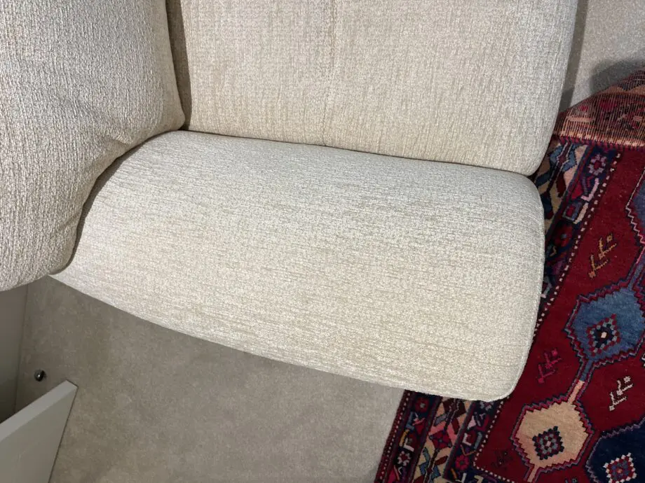 Parker Knoll Hudson two seater sofa and two matching armchairs in Boucle Oyster