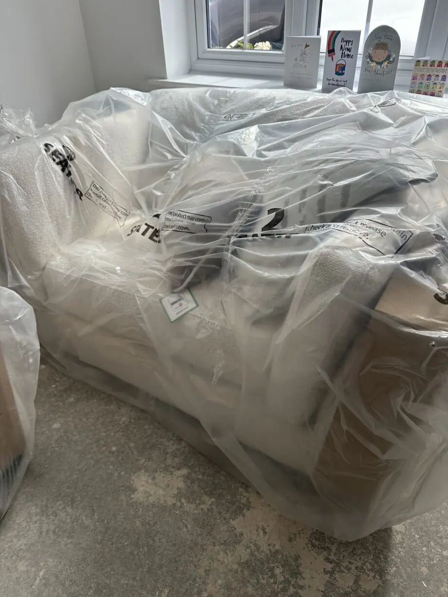 Ada chenille cuddler sofa