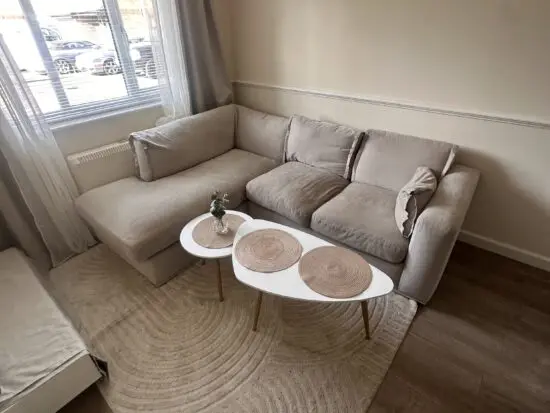 Edgware Luxe Chenille Left Corner Sofa - Palen Linen