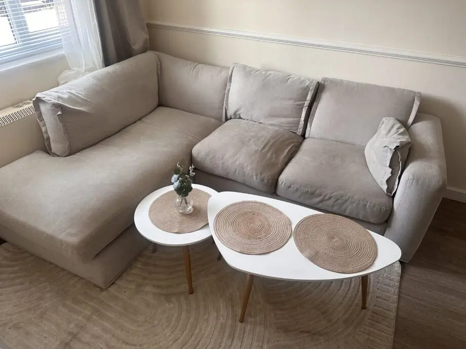 Edgware Luxe Chenille Left Corner Sofa - Palen Linen