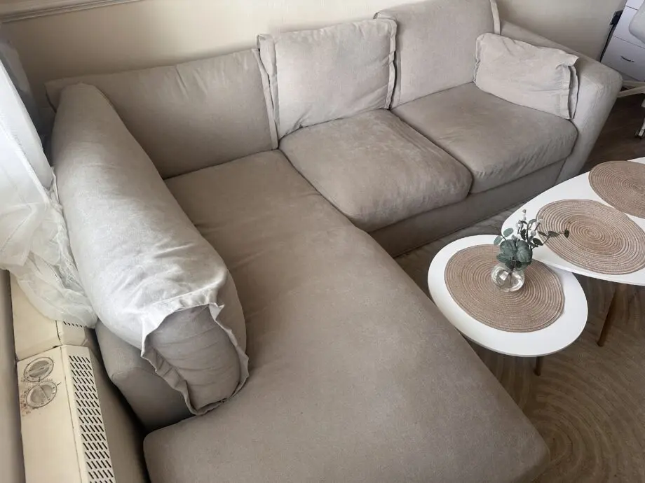 Edgware Luxe Chenille Left Corner Sofa - Palen Linen