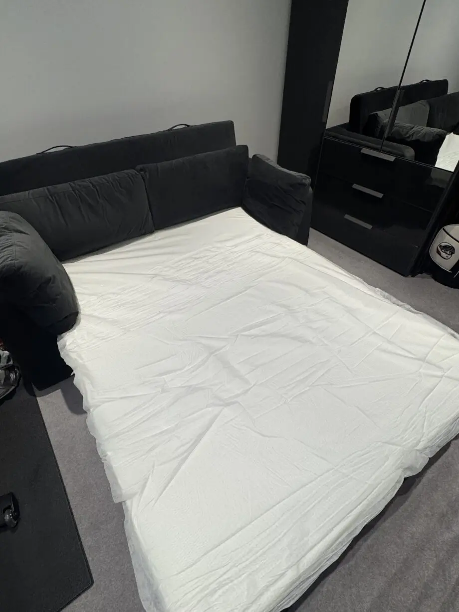 Made Mogen 3 Seat Sofa Bed Dark Anthracite/Black. Never used as a bed