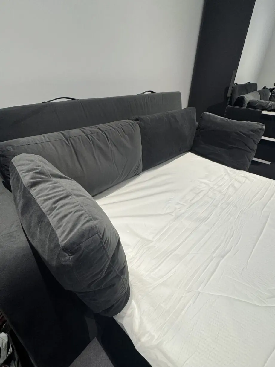 Made Mogen 3 Seat Sofa Bed Dark Anthracite/Black. Never used as a bed