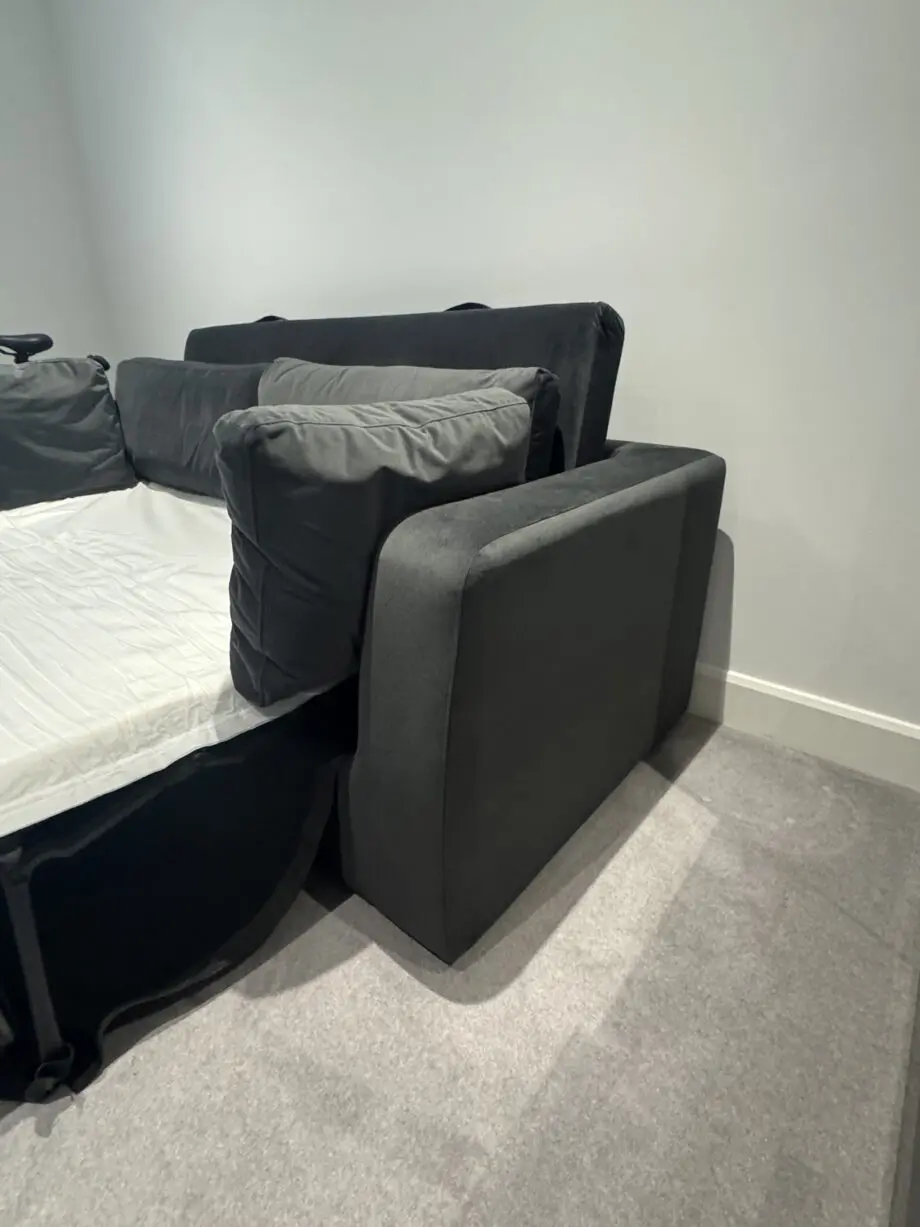 Made Mogen 3 Seat Sofa Bed Dark Anthracite/Black. Never used as a bed