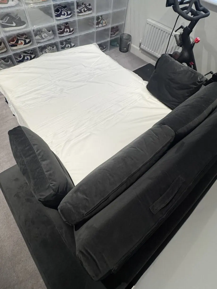 Made Mogen 3 Seat Sofa Bed Dark Anthracite/Black. Never used as a bed