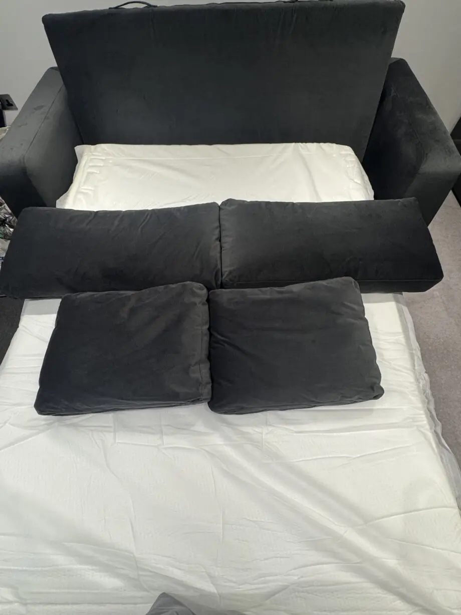 Made Mogen 3 Seat Sofa Bed Dark Anthracite/Black. Never used as a bed