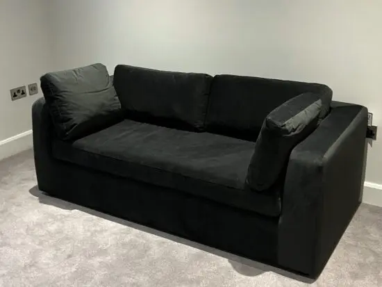 Made Mogen 3 Seat Sofa Bed Dark Anthracite/Black. Never used as a bed