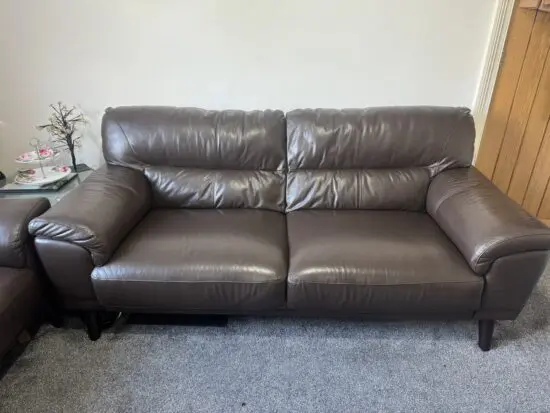 DFS 3 seater leather sofas