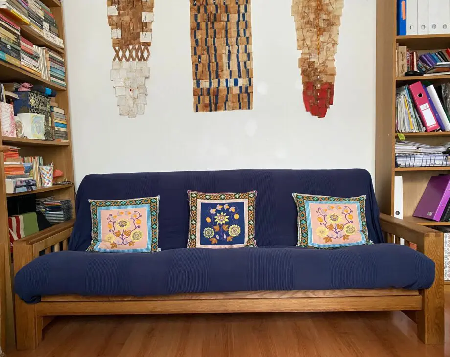 The Futon Company solid oak Vienna 3 seater sofa bed
