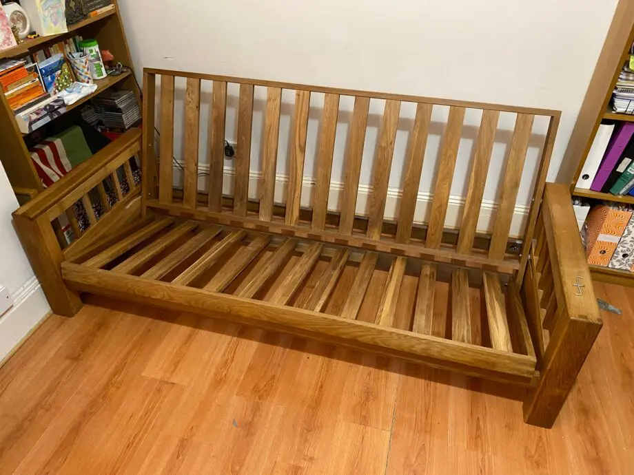 The Futon Company solid oak Vienna 3 seater sofa bed