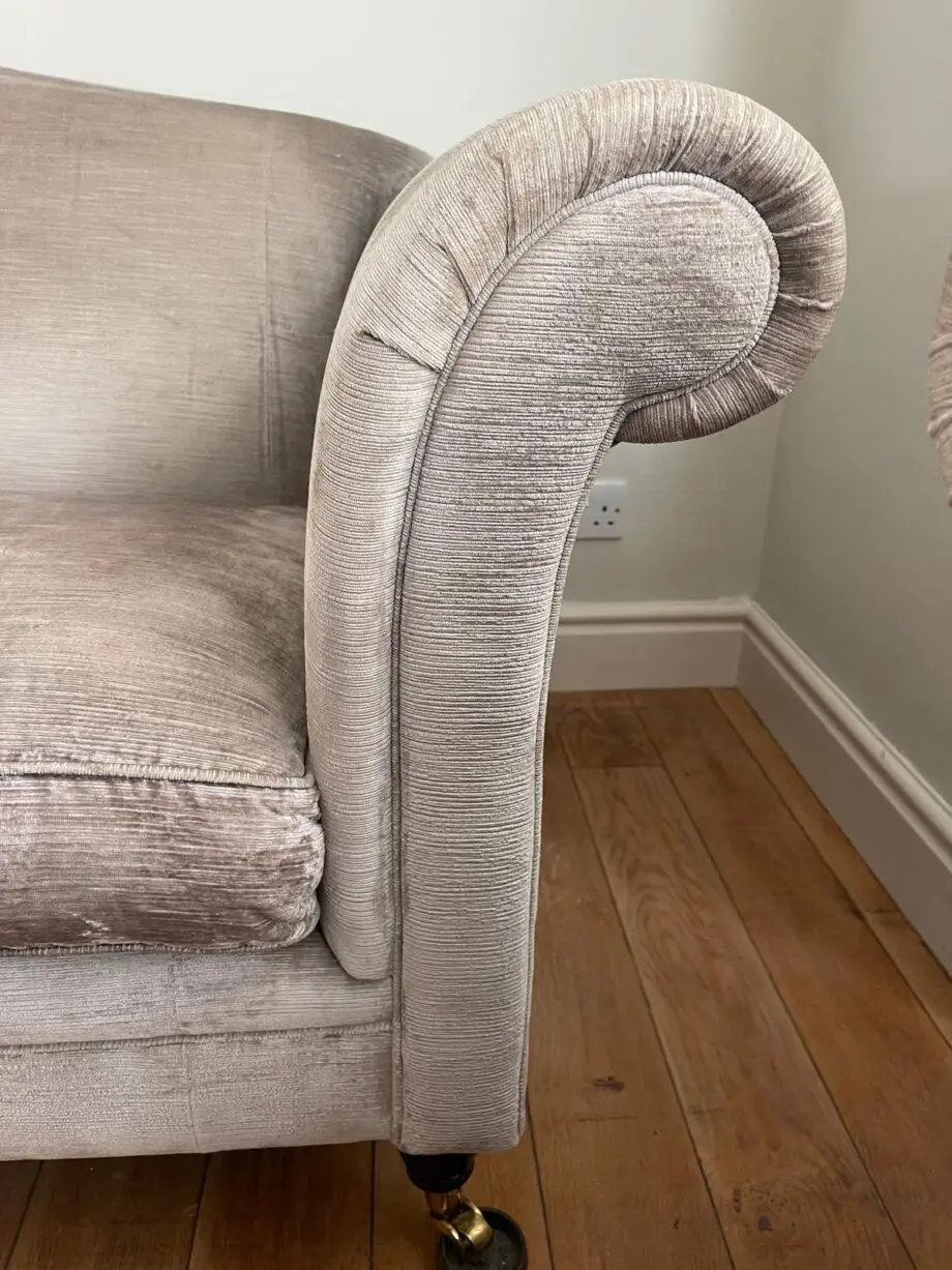 2 x Laura Ashley Gloucester 3 and 2 seater sofas in Pale Steel Grey, Orla Fabric