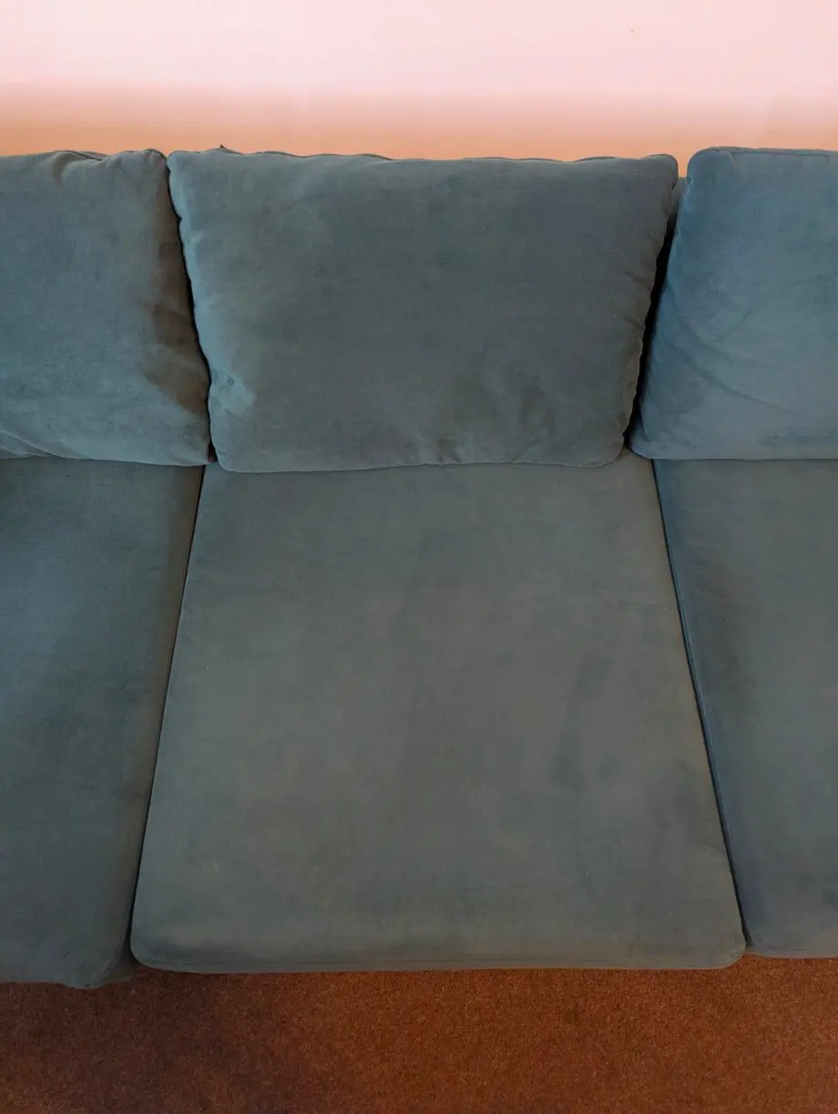 Made Vento 3 seater green velvet sofa