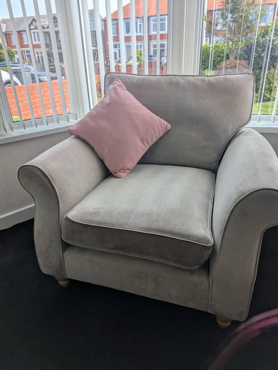 Next Mink Chenille Ashford Settee and Chairs