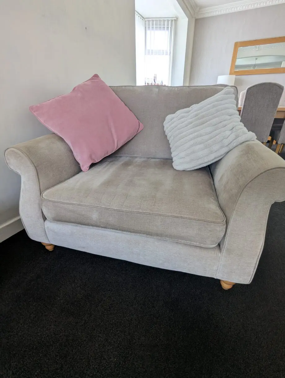 Next Mink Chenille Ashford Settee and Chairs