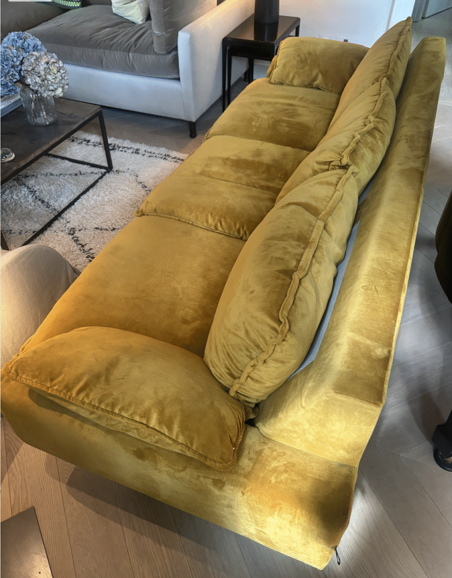 Retro Velvet Sofa 3 Seat by HKliving