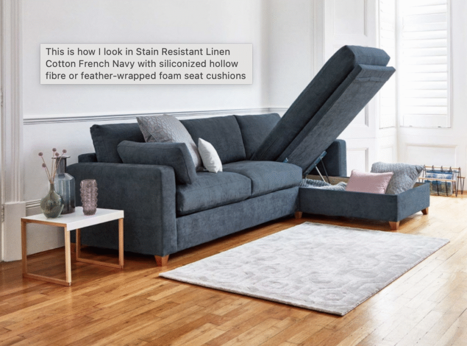The Ashwell 5 Seater Left Chaise Storage Sofa Bed