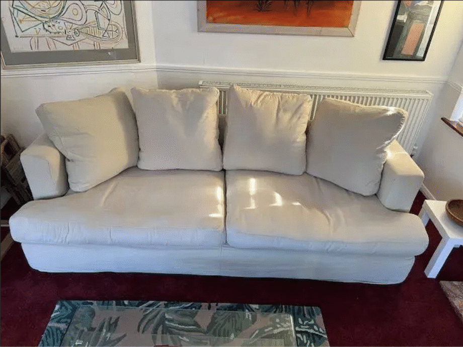 Habitat (Conran Shop) Vintage light beige large sofa