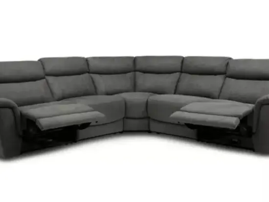 DFS resilience electric blue motorised corner sofa