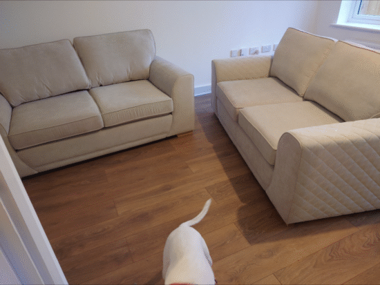 Dfs Orka Silver 2 seater sofas X2