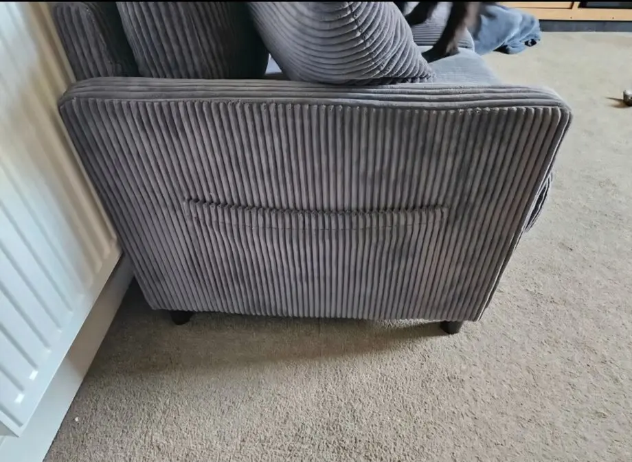 Grey Corduroy two seater sofa