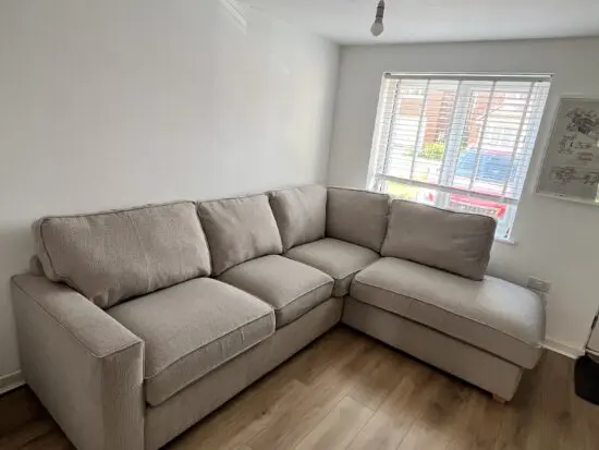 Oatmeal cornersofa from Furniture Village