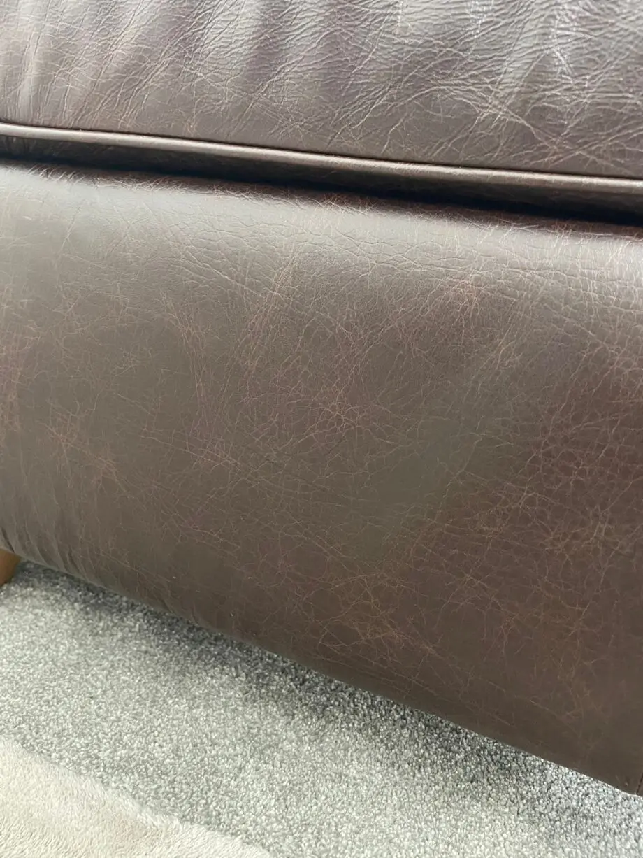 Next Brompton Large Leather Sofa - Dark Brown - 3 Seats - Nearly New