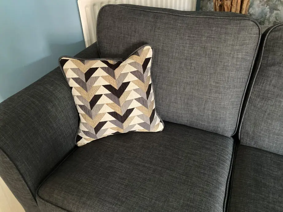 Sofology grey 2 seater sofa with accent cushions