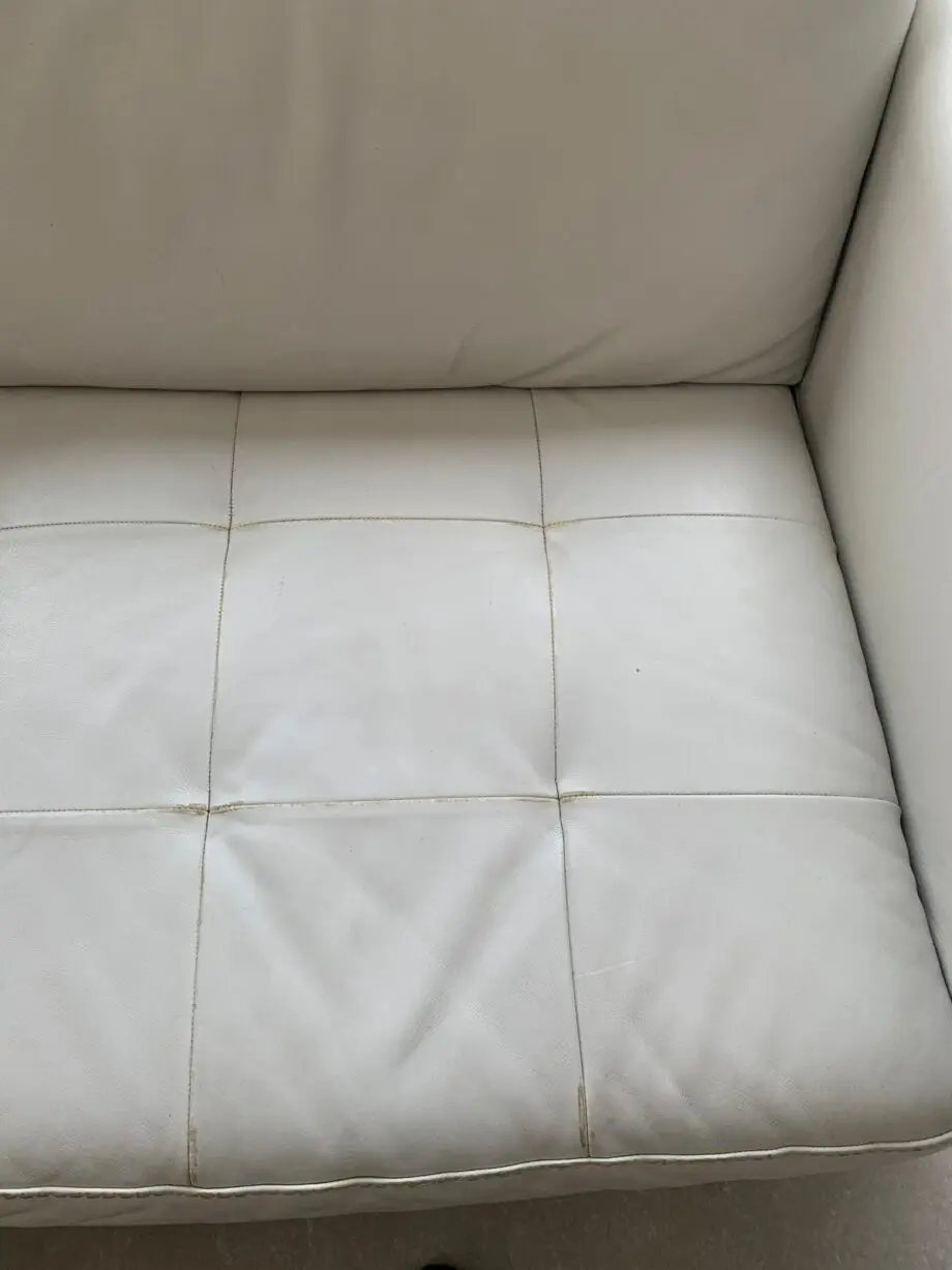 Natuzzi Off White Leather Corner Sofa, 5-6 Seater
