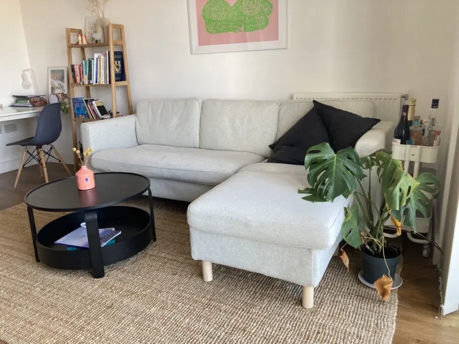 3-seat sofa with chaise longue