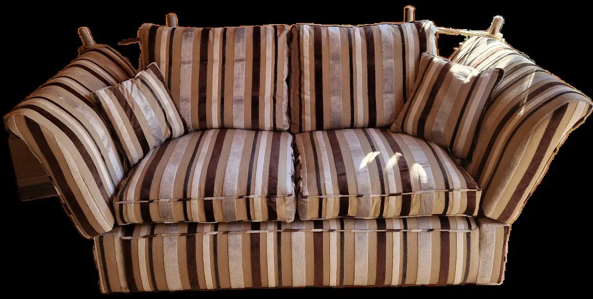 Wesley Barrell striped velvet knoll sofa
