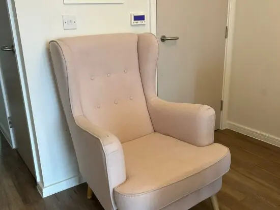 Habitat Callie Fabric Wingback Chair - Pink