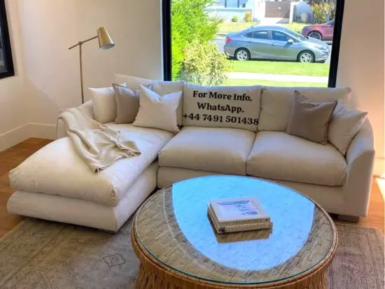 Dfs Long Chaise Biege Corner Sofa For Sale