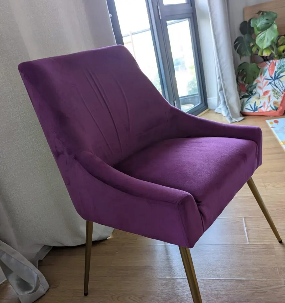 Stunning Pink Velvet Accent Chairs (Set of 2)