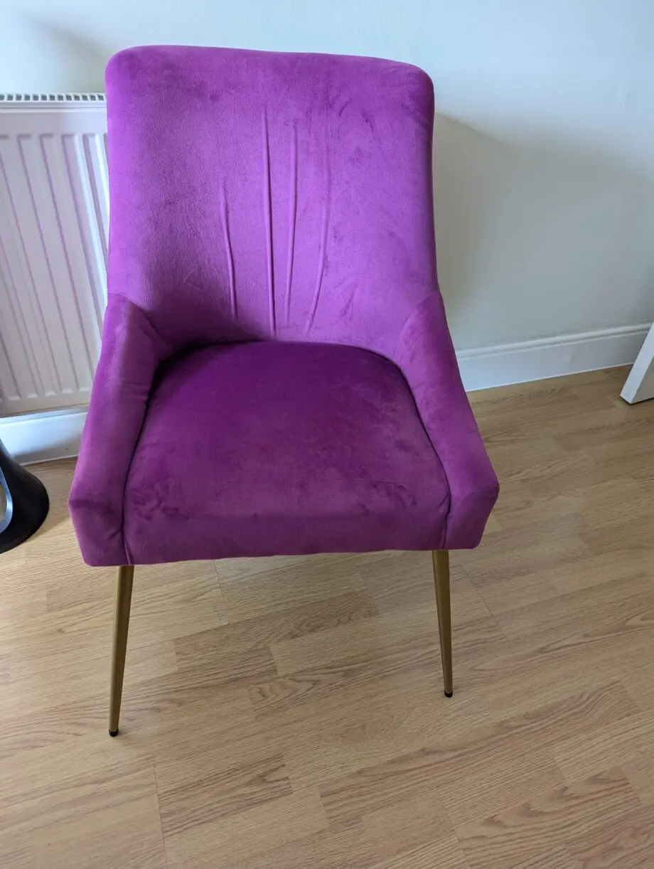 Stunning Pink Velvet Accent Chairs (Set of 2)
