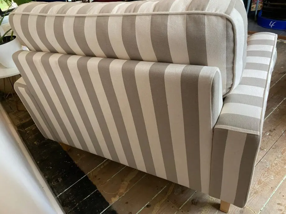 Dunelm Beatrice Snuggle Chair in Oatmeal Stripe