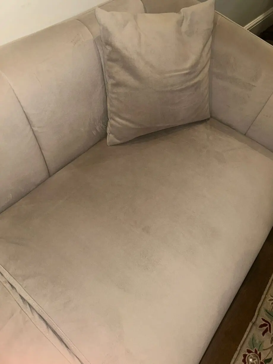 New beige suede sofa set