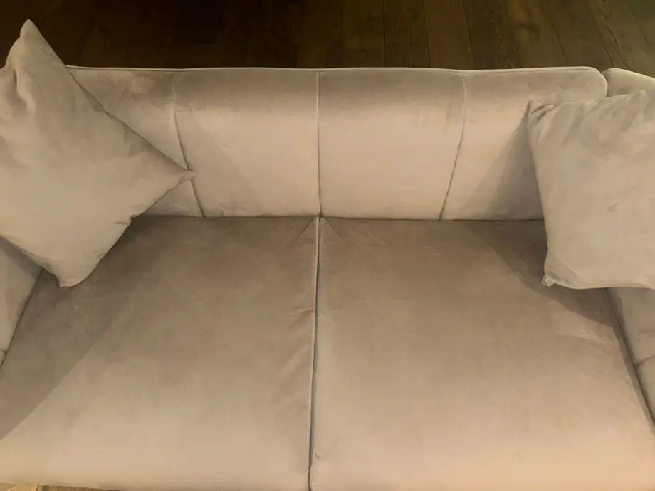 New beige suede sofa set