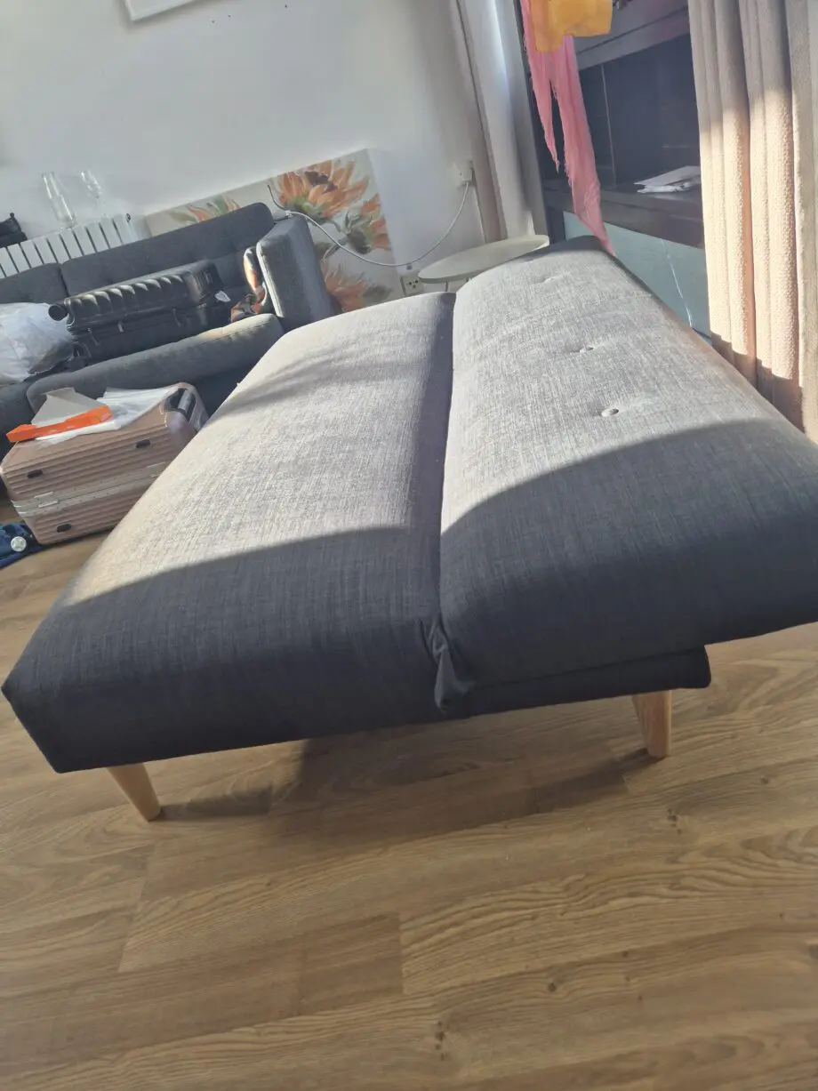 John Lewis Clapton Fixed Back Small Sofa Bed, Light Leg, Fraser Steel