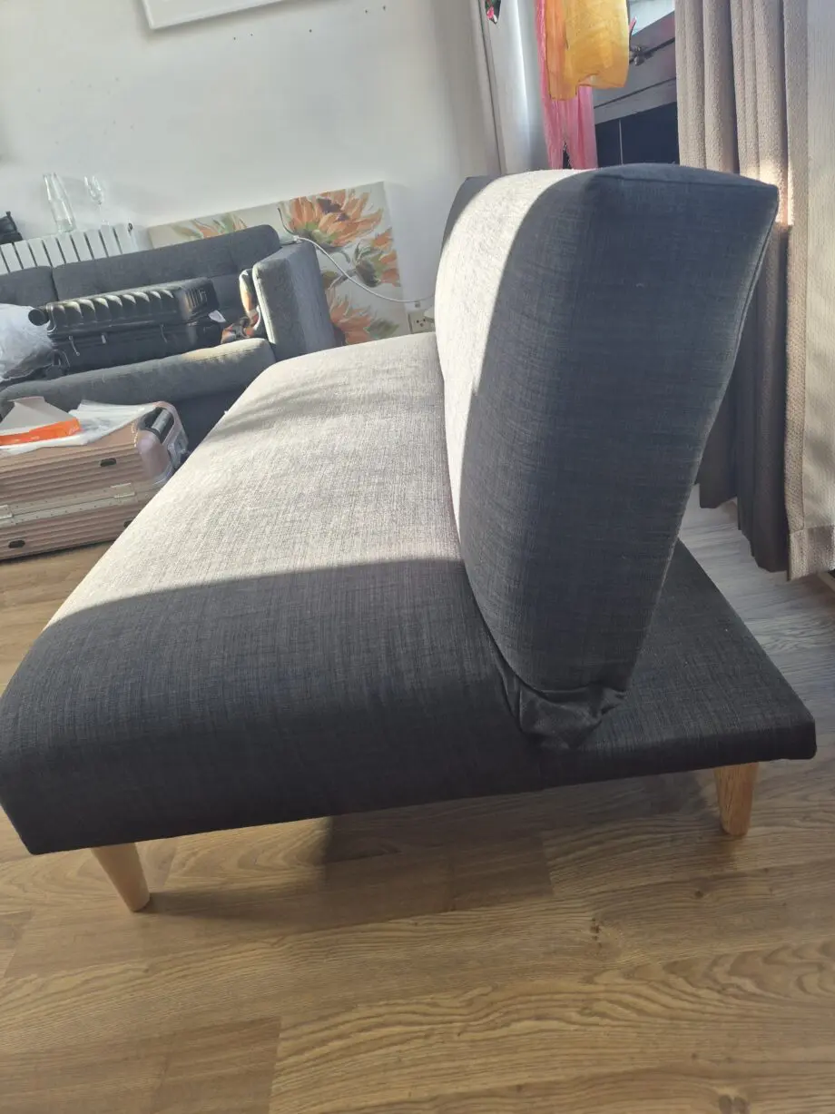 John Lewis Clapton Fixed Back Small Sofa Bed, Light Leg, Fraser Steel