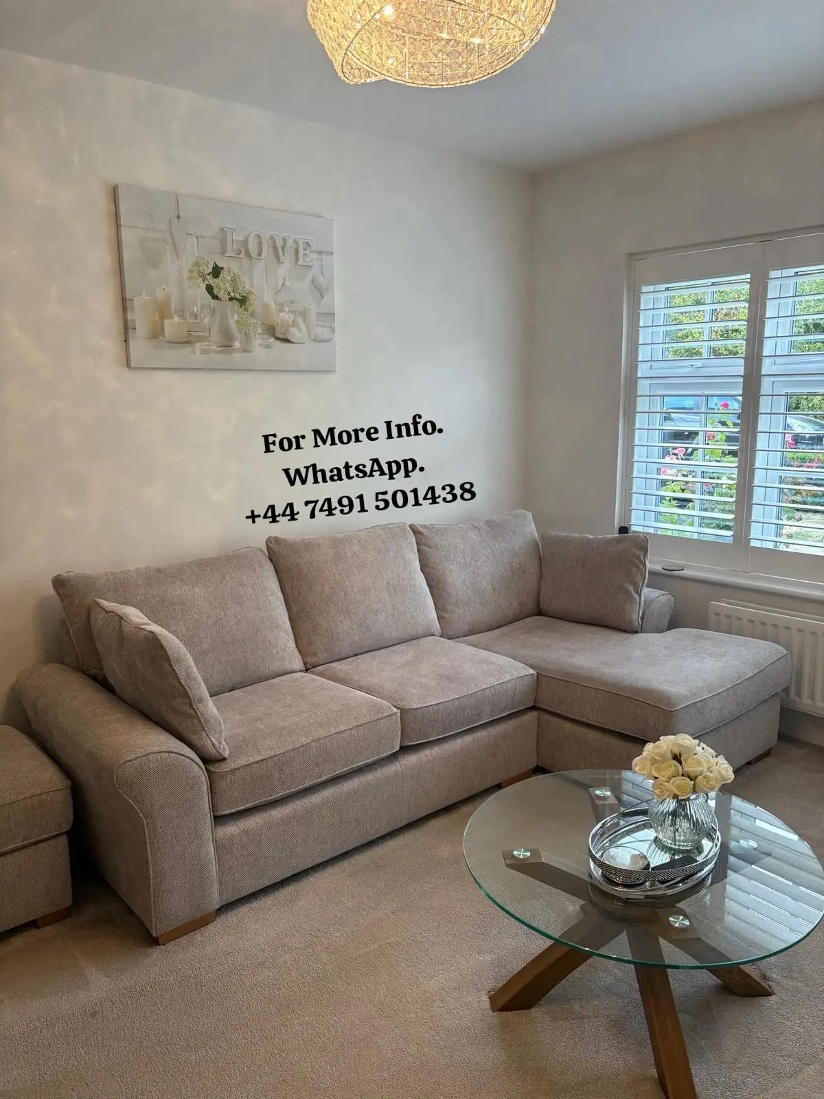 Next Stamford Range Corner Sofa in Upholstered Beige Fabric