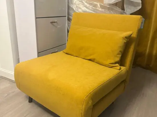 Seattle Single Click Clack Sofa Bed - Mustard